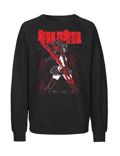 Ryuko Matoi - Kill la Kill - Kawaii, Anime, Manga, Tokyo, Angry, Japanese Art, Aesthetic, Manga Style, Zylixzen, Aggressive, Gamer, Otaku, Gift, Cool - Fairtrade Sweatshirt