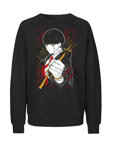 Mash Burnedead - Mashle - Kawaii, Anime, Manga, Tokyo, Angry, Japanese Art, Aesthetic, Manga Style, Zylixzen, Aggressive, Gamer, Otaku, Gift, Cool - Fairtrade Sweatshirt