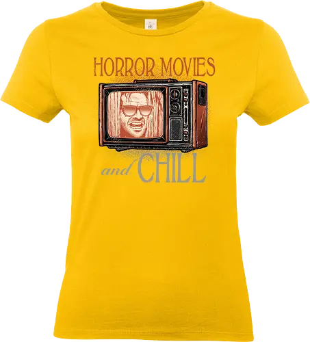Horror Movies and Chill - Horror, Halloween, horror movies, villain, classic horror, funny, humor, chill, relax - Standard T-Shirt (Women)
