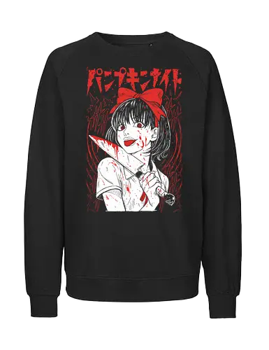 Naoko Kirino - Pumpkin night - Kawaii, Anime, Manga, Tokyo, Angry, Japanese Art, Aesthetic, Manga Style, Zylixzen, Aggressive, Gamer, Otaku, Gift, Cool - Fairtrade Sweatshirt