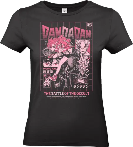 Dandadan The Battle of the Occult - dandadan, anime, dan da dan, dandadan anime, devil, manga, manga girl, momo, momo ayase, okarun, space, turbo granny, ufo, katakura ken, ken katakura - Standard T-Shirt (Women)