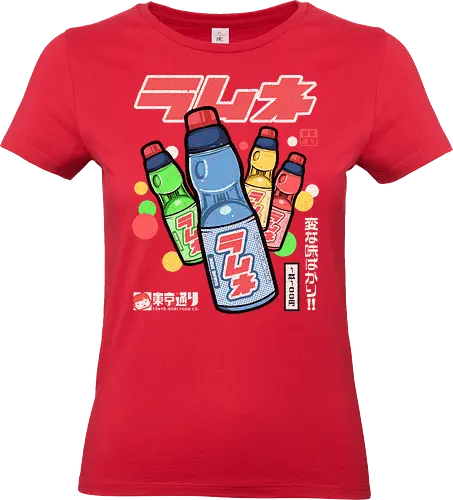 Ramune - japan, japanese, ramune, drinks, retro, vintage, showa, colors, soda - Standard T-Shirt (Women)