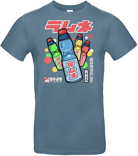 Ramune - japan, japanese, ramune, drinks, retro, vintage, showa, colors, soda - Standard T-Shirt