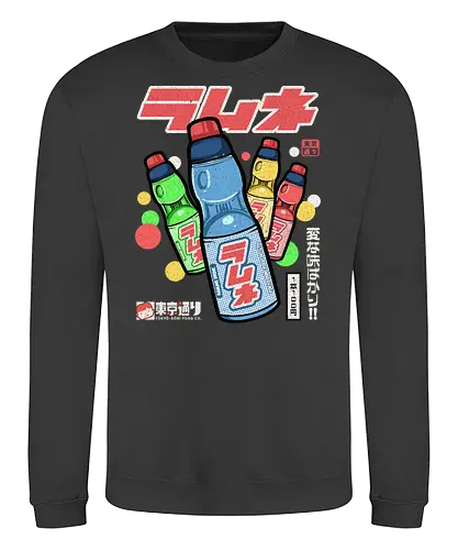 Ramune - japan, japanese, ramune, drinks, retro, vintage, showa, colors, soda - Sweatshirt