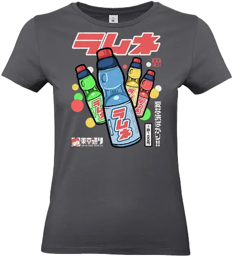 Ramune - japan, japanese, ramune, drinks, retro, vintage, showa, colors, soda - Standard T-Shirt (Women)