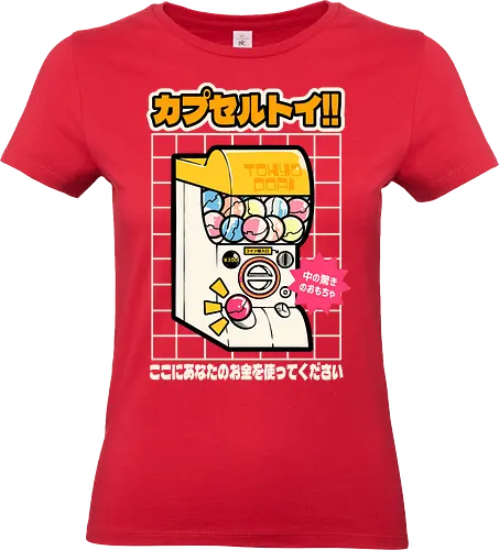 Gachapon Toy Machine - japan, japanese, toy, capsule, gacha, gachapon, retro, vintage, tokyo, osaka, shibuya - Standard T-Shirt (Women)