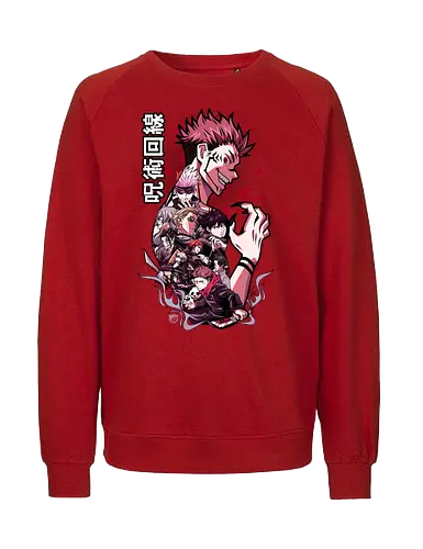 JJK - anime, Jujutsu, manga, japan, hero, yuji, megumi, sukuna, nobara, gojo, satoru, japanese, jujutsu, kaisen, gojo satoru, nanami - Fairtrade Sweatshirt