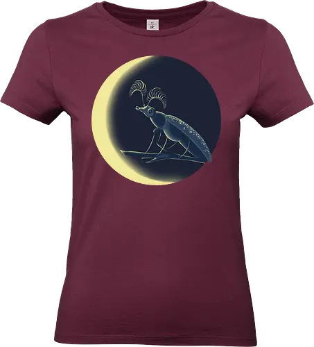 Howling Beetle - Käfer, Beetle, Mond, Crescent, Moon, Howling, den Mond anheulen, mystery, natur, Moonlight, geheimnisvoll - Standard T-Shirt (Women)