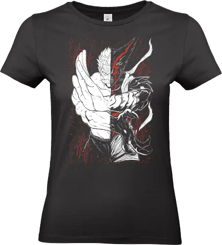 Garou Vs Bang - One Punch Man - Kawaii, Anime, Manga, Tokyo, Angry, Japanese Art, Aesthetic, Manga Style, Zylixzen, Aggressive, Gamer, Otaku, Gift, Cool - Standard T-Shirt (Women)