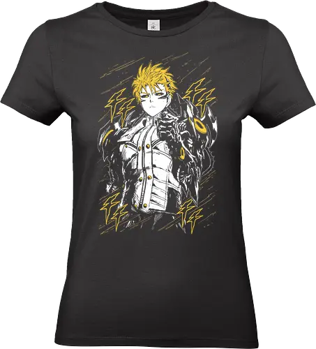 Genos - One Punch Man - Kawaii, Anime, Manga, Tokyo, Angry, Japanese Art, Aesthetic, Manga Style, Zylixzen, Aggressive, Gamer, Otaku, Gift, Cool - Standard T-Shirt (Women)