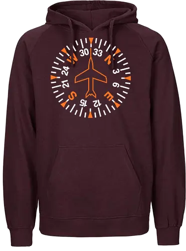Heading Indicator Aeronautical Art Nº2 - pop culture, nerd, humor, parody, funnytee, joke, geek, funny slogan, funny quote, aeronaut, airplane, aviator, pilot, aviation, aeronautical - Fairtrade Hoodie