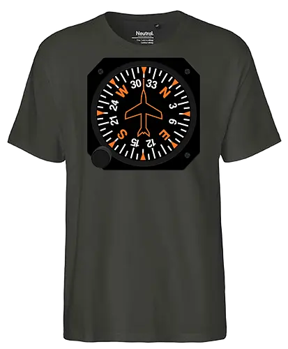 Heading Indicator Aeronautical Art - pop culture, nerd, humor, parody, funnytee, joke, geek, funny slogan, funny quote, aeronaut, airplane, aviator, pilot, aviation, aeronautical - Fairtrade T-Shirt