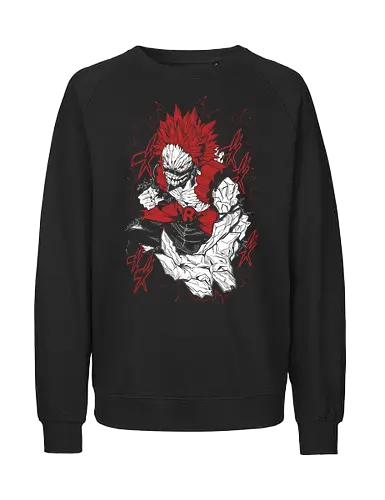 Eijiro Kirishima - Academia - Kawaii, Anime, Manga, Tokyo, Angry, Japanese Art, Aesthetic, Manga Style, Zylixzen, Aggressive, Gamer, Otaku, Gift, Cool - Fairtrade Sweatshirt