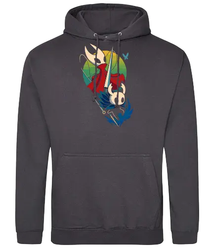  Knight and Princess of Hallownest - Bug Knight, Hornet, video game, indie game, Hallownest, fan art, art print, t-shirt design, Team Cherry, Knight, Princess, bug, gaming, geek art, minimalist, gaming gift, nostalgia - Standard Hoodie