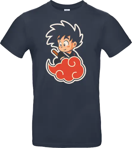Cute Kid Goku - Kid Goku, Goku, Dragon, Flying Nimbus, anime, manga, cute, kawaii, classic anime, retro, fan art, t-shirt design, art print, pop culture, geek art, nostalgic, Chibi, Japanese anime - Standard T-Shirt