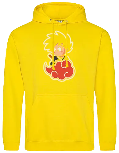 Cute Kid Goku - Kid Goku, Goku, Dragon, Flying Nimbus, anime, manga, cute, kawaii, classic anime, retro, fan art, t-shirt design, art print, pop culture, geek art, nostalgic, Chibi, Japanese anime - Standard Hoodie