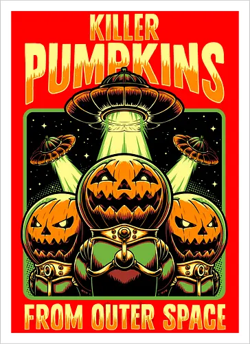 Halloween Pumpkin Space Movie