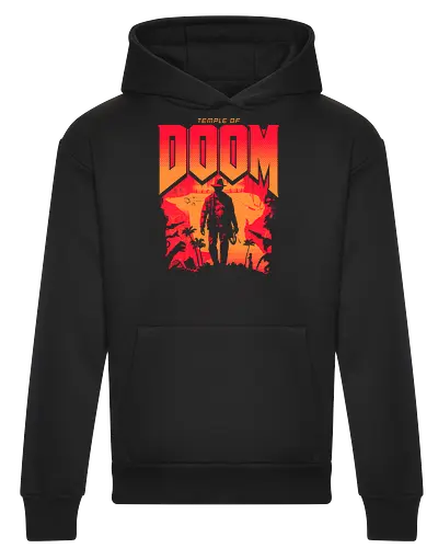 Temple of Doom - Temple of Doom, doom slayer, doom guy, video gaming, gamer, 1980s - Heavyweight Hoodie