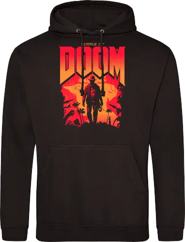Temple of Doom - Temple of Doom, doom slayer, doom guy, video gaming, gamer, 1980s - Standard Hoodie