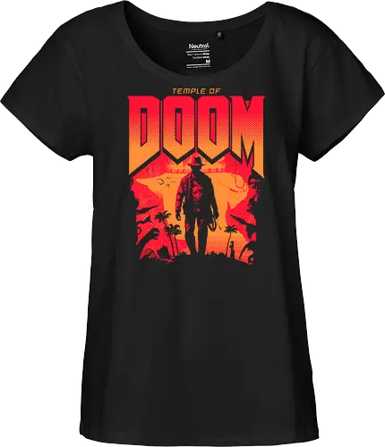 Temple of Doom - Temple of Doom, doom slayer, doom guy, video gaming, gamer, 1980s - Fairtrade Girl Shirt