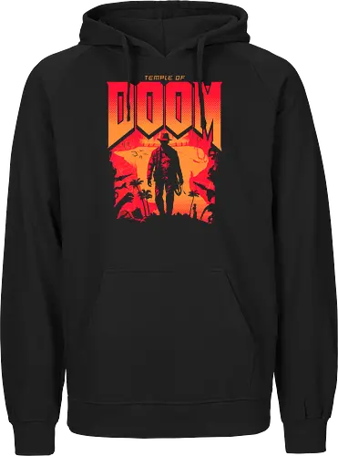 Temple of Doom - Temple of Doom, doom slayer, doom guy, video gaming, gamer, 1980s - Fairtrade Hoodie