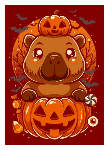 Cute Capybara Pumpkin