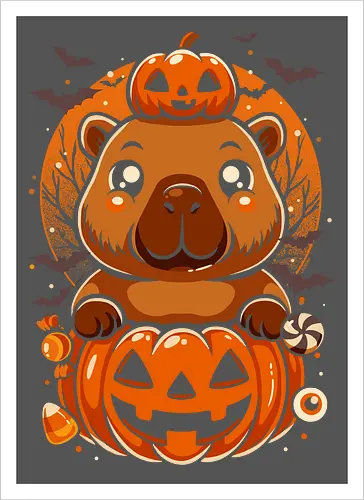 Cute Capybara Pumpkin