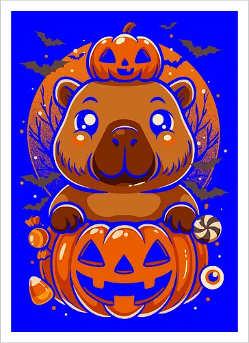 Cute Capybara Pumpkin