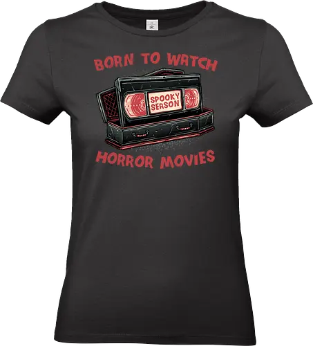 Spooky Season - Horror, video tape, retro, classic, vintage, videos, movies, horror movies, spooky - Standard T-Shirt (Women)
