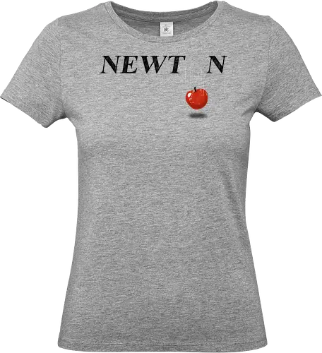 Newton - newton, gravity, science, funny, typography - Standard T-Shirt (Women)