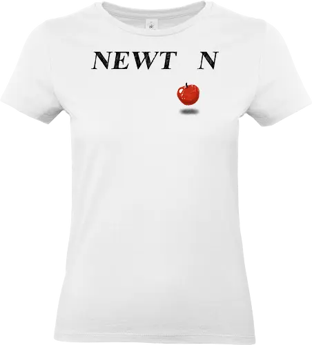 Newton - newton, gravity, science, funny, typography - Standard T-Shirt (Women)