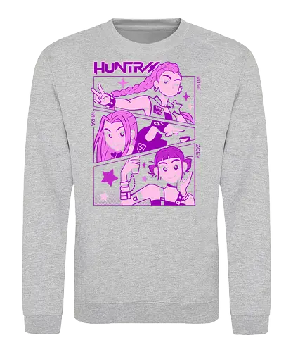 Huntress Squad - RWBY, Ice Queendom, anime, manga, Rumi, Mira, Zoey, fan art, t-shirt design, art print, pop culture, geek art, stylish, monochrome, anime girls, team RWBY, Rooster Teeth, Japanese animation - Sweatshirt