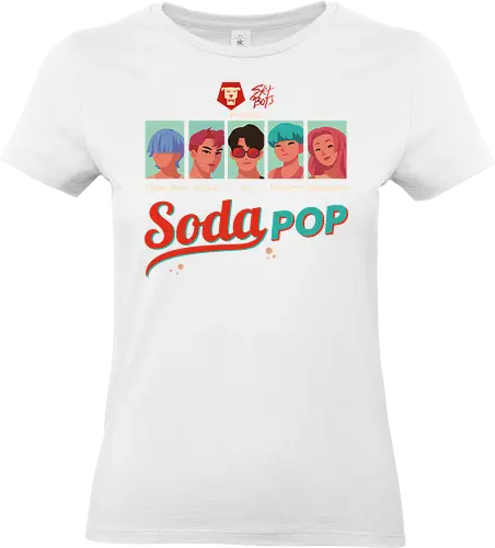  Soda Pop - SK8 the Infinity, SK8, Reki Kyan, Langa Hasegawa, Miya Chinen, Cherry Blossom, Shadow, anime, manga, retro, pop art, skate culture, fan art, t-shirt design, art print, nostalgic, geek art, anime fan gift - Standard T-Shirt (Women)