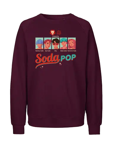  Soda Pop - SK8 the Infinity, SK8, Reki Kyan, Langa Hasegawa, Miya Chinen, Cherry Blossom, Shadow, anime, manga, retro, pop art, skate culture, fan art, t-shirt design, art print, nostalgic, geek art, anime fan gift - Fairtrade Sweatshirt