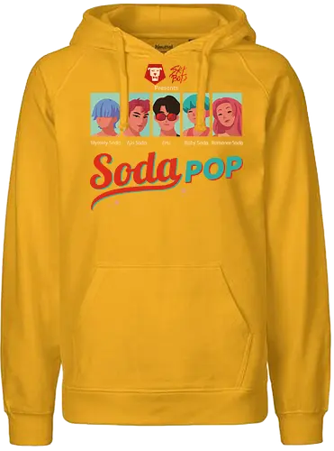  Soda Pop - SK8 the Infinity, SK8, Reki Kyan, Langa Hasegawa, Miya Chinen, Cherry Blossom, Shadow, anime, manga, retro, pop art, skate culture, fan art, t-shirt design, art print, nostalgic, geek art, anime fan gift - Fairtrade Hoodie