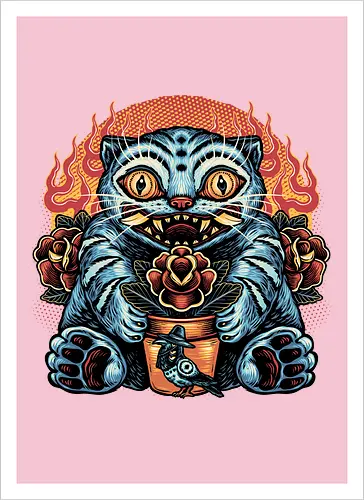 Blue Tiger Red Flame