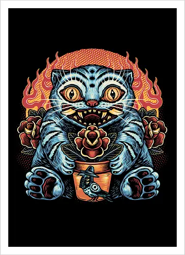 Blue Tiger Red Flame