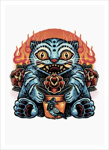 Blue Tiger Red Flame