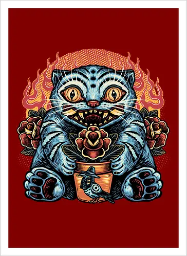 Blue Tiger Red Flame