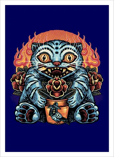 Blue Tiger Red Flame
