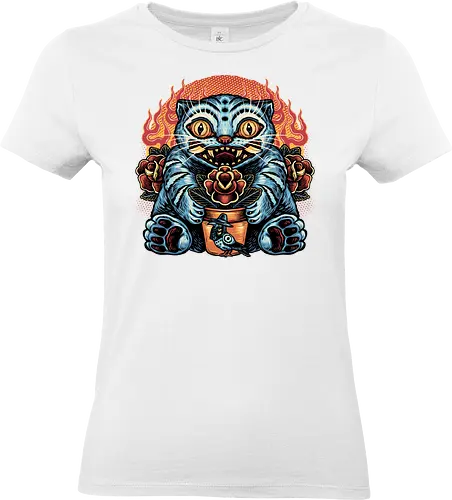 Blue Tiger Red Flame - Movie, hunter, demons, tiger, animal, cute, animation, animated, kpop - Standard T-Shirt (Women)