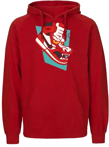Sneaker Dragon - Sneaker, dragon, streetwear, urban art, Asian art, mythology, graphic design, fan art, t-shirt design, art print, Japanese folklore, mythical creature, cool, unique, sneakerhead, geek art - Fairtrade Hoodie