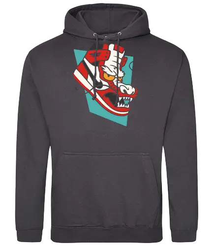 Sneaker Dragon - Sneaker, dragon, streetwear, urban art, Asian art, mythology, graphic design, fan art, t-shirt design, art print, Japanese folklore, mythical creature, cool, unique, sneakerhead, geek art - Standard Hoodie