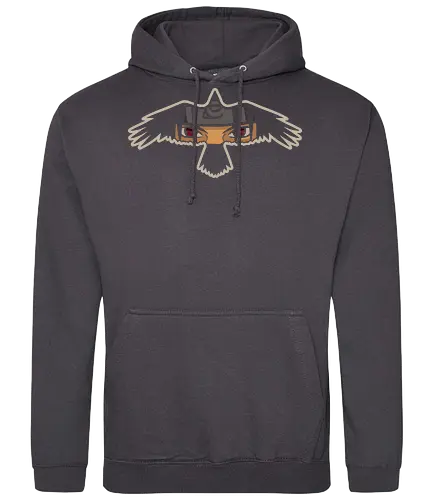 Itachi's Crow - Itachi Uchiha, Shinobi, Sharingan, Uchiha, crow, anime, manga, art print, t-shirt design, fan art, Akatsuki, ninja, geek art, Japanese animation, minimalist, subtle, symbolic, anime fan gift - Standard Hoodie