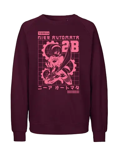 2B - 2b, android, automata, game, katana, nier automata, sword, warrior, weapon, yorha, yorha 2b, waifu, 9s - Fairtrade Sweatshirt