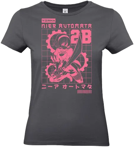 2B - 2b, android, automata, game, katana, nier automata, sword, warrior, weapon, yorha, yorha 2b, waifu, 9s - Standard T-Shirt (Women)