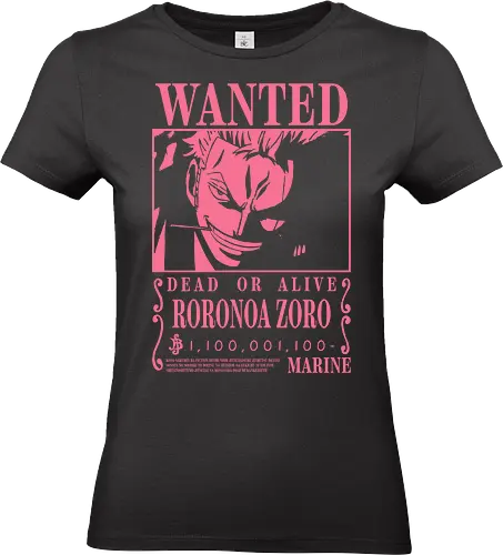 Wanted - zoro wanted, zoro, anime, haki, santoryu, samurai, katana, roronoa zoro, luffy anime, one piece anime, manga, haki, yonko, pirate hunter, wano, japanese - Standard T-Shirt (Women)