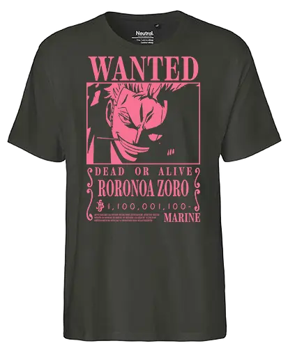 Wanted - zoro wanted, zoro, anime, haki, santoryu, samurai, katana, roronoa zoro, luffy anime, one piece anime, manga, haki, yonko, pirate hunter, wano, japanese - Fairtrade T-Shirt