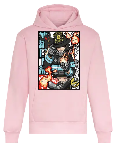  Adolla's Flame - Fire Force, Shinra Kusakabe, anime, manga, Adolla, firefighter, Fire Force Company 8, fan art, t-shirt design, art print, Japanese anime, fire, geek art, devil's footprint, Enen no Shouboutai, Atsushi Ōkubo, cool anime art - Heavyweight Hoodie