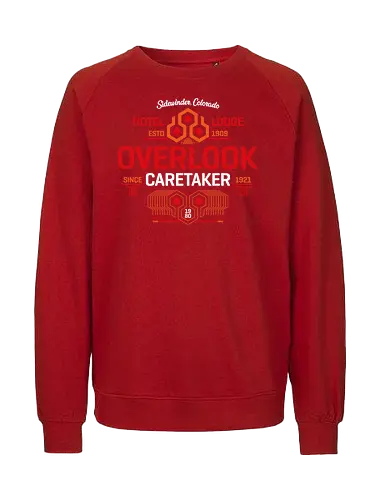 The Shining Overlook Caretaker - the shining, The Overlook Hotel, overlook hotel, jack, caretaker, horror, 1970s, 70s, redrum, overlook carpet, wendy, doc, tony, grady, dull boy, twins, retro horror - Fairtrade Sweatshirt